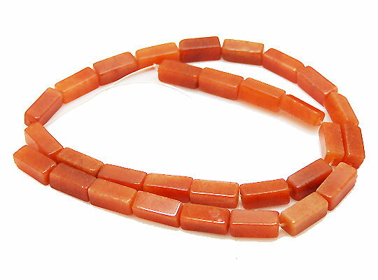 アベンチュリン レッドアベンチュリン 【長方形ビーズ】 約13x5mm 《1連》 約40cm前後 連ビーズ 天然石