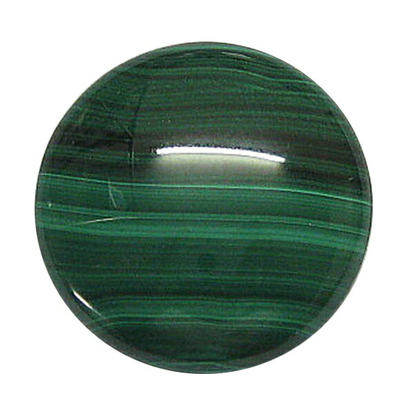 マラカイト 【1点限定 ラウンドカボション】 ルース 裸石 約25x25x5mm 天然石