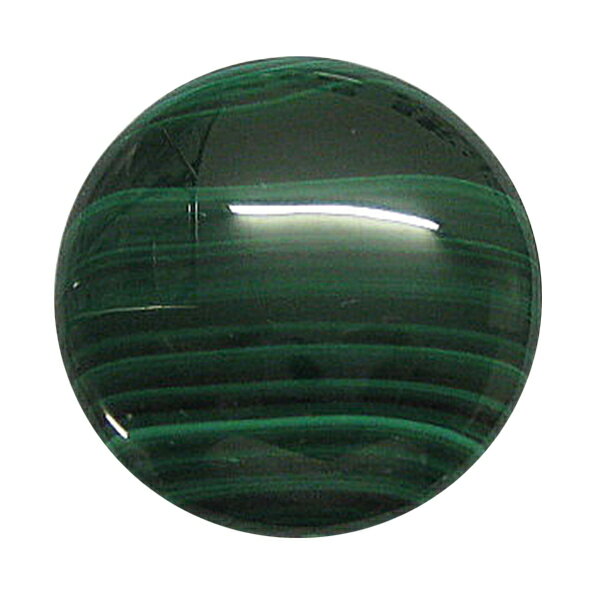 マラカイト 【1点限定 ラウンドカボション】 ルース 裸石 約25x25x5mm 天然石