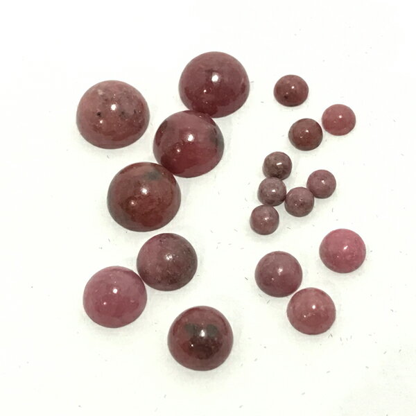 ロードナイト 【ラウンドカボション】 約3mm ルース 1個 裸石 天然石