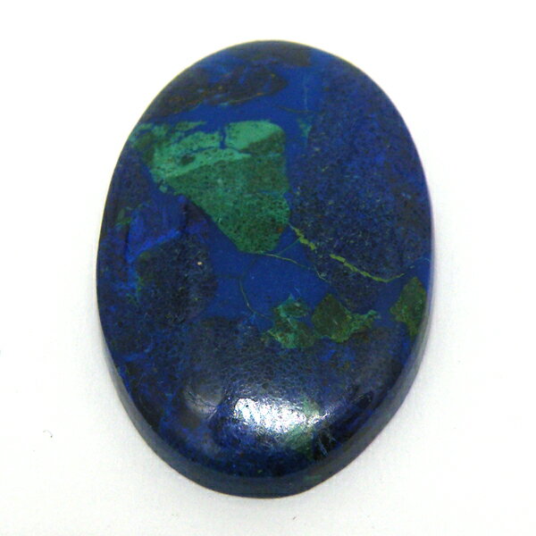 アズライト（Azurite） オーバルカボション グリーン系とブルー系の地球色が魅力の、アズライト（Azurite） のルースです。 1点物ですので、気になる方はお早めにどうぞ。 商品番号：st-st-812 素材：アズライト（Azurit...