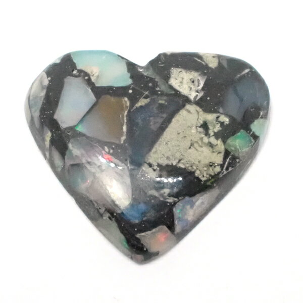モハベ オパール ハートカボション 約17x19x3.9mm 【1点限定ルース】 天然石