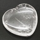 水晶 クォーツ 【天然石パーツ】 ハートモチーフ 約25x26x7mm 《1個》 モチーフパーツ