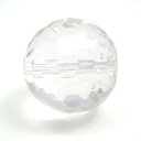 水晶 クォーツ 【天然石パーツ】 丸玉パーツ 穴あり いろいろなパーツ 約16mm 《1個》