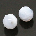 ブルーレースアゲート 【天然石パーツ】 ビーズパーツ いろいろなパーツ 約6mm 《10個》