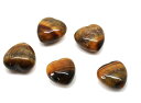 タイガーアイ 【天然石パーツ】 ハートモチーフパーツ(穴なし) 約20x20x12mm 《1個》 モチーフパーツ