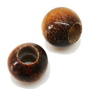 タイガーアイ 【天然石パーツ】 ビーズパーツ 約13x12mm 穴径:約6mm 《1個》