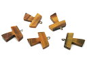タイガーアイ 【天然石チャーム】 T字ペンダントパーツ チャームパーツ 約20x20x5mm 《1個》