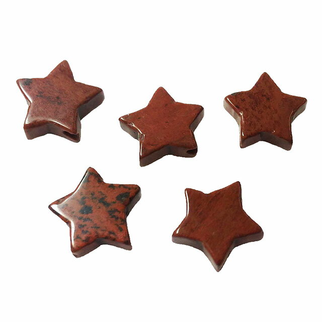 マホガニーオブシディアン 【スタービーズパーツ】 約12x12x3.5mm 《5個セット》 天然石
