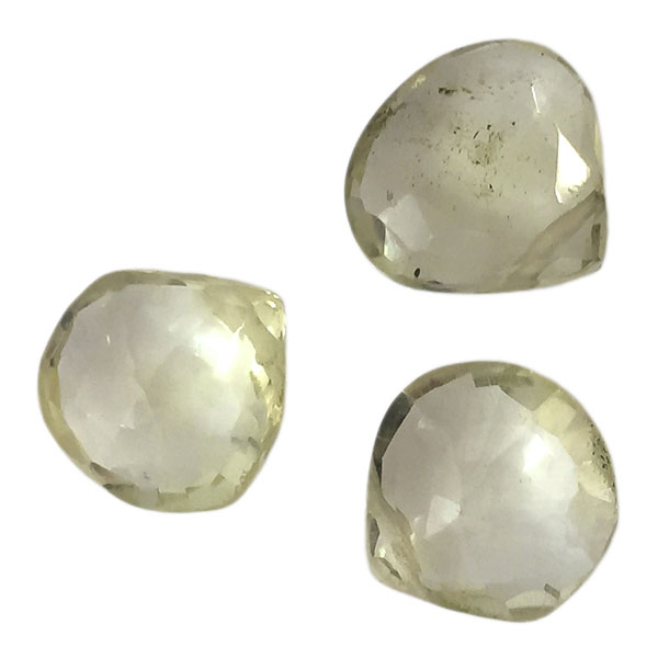 スモーキーシトリン 【マロンカットパーツ】 約9.1x9.4x4.5mm 《3個セット》 ビーズ 天然石