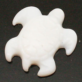 シェル 【天然石パーツ】 貝 置物 パーツ 動物 かめ カメ 亀 約16mm前後 《1個》