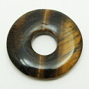 タイガーアイ 【ピーディスク】 30mm ムナイキ 《1枚》 ドーナツ Pディスク 天然石