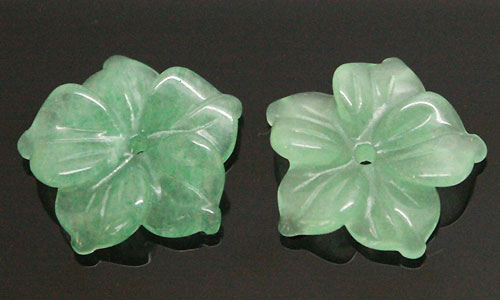 アヴェンチュリン 【天然石パーツ】 フラワーモチーフ 約15x15x5mm前後 《1個》