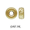 ゴールド 14金 【ビーズ】 ロンデル マルチカット 3.0mm 《10個セット》 イエローゴールド K14/14K