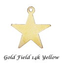 14Kイエロー 【チャーム】 星 スター 《1個》 ゴールドフィルド K14GF アクセサリーパーツ 金具 14KGF