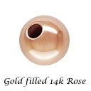 14kローズ 【ラウンドビーズ】 約5mm 《10個》 ゴールドフィルド K14GF アクセサリーパーツ 金具 14KGF 14Kピンク