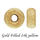 14Kイエロー 【ロンデルビーズ】 スターダスト 8mm 《5個》 ゴールドフィルド K14GF アクセサリーパーツ 金具 14KGF
