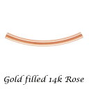 14Kローズ 【チューブビーズ】 カーブ 約 2x30mm 《10個》 ゴールドフィルド K14GF アクセサリーパーツ 金具 14KGF 14Kピンク
