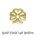 14Kイエロー 【キャップビーズ】 約 6mm 《10個》 ゴールドフィルド K14GF アクセサリーパーツ 金具 14KGF