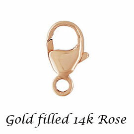 【5個】14Kピンク ゴールドフィルド ローズ クラスプ カニカン 約 9mm goldfilled K14GF 14KGF アクセサリーパーツ 金具