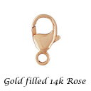 【5個】14Kピンク ゴールドフィルド ローズ クラスプ カニカン 約 9mm goldfilled K14GF 14KGF アクセサリーパーツ 金具