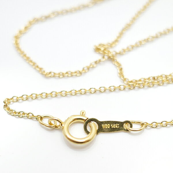 テソロ　楽天市場店のゴールドフィルド 【あずきチェーン】 ネックレスチェーン 《40cm》 完成品 14Kイエロー 線形 T1.1mm 14KGF｜アングル3