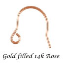 【ピアスフック パーツ】 約L10mm 10ペア 14Kピンク ゴールドフィルド ローズ K14GF アクセサリーパーツ 金具fe58-14p