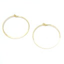 【フラットフープ ピアスパーツ ピアスパーツ】 約25mm 《1ペア》 14Kイエロー ゴールドフィルド アクセサリーパーツ 金具 fe80-14y