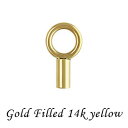 ゴールドフィルド エンドパーツ 穴径 約0.9-1.0mm 《10個》 14Kイエロー K14GF アクセサリーパーツ 金具