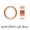 【10個】14Kピンク ゴールドフィルド ローズ ベゼルパーツ 直径4mm 高さ1.5mm goldfilled K14GF アクセサリーパーツ 金具 ff12-14p