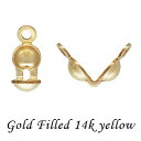 14KGF ボールチップ 約 2.4mm 横幅3.4mm《10個》 ゴールドフィルド エンドパーツ 14Kイエロー K14GF アクセサリーパーツ 金具
