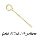ゴールドフィルド 【9ピンパーツ】 T0.50xL19.0mm 14Kイエロー 《10本》 K14GF アクセサリーパーツ 金具