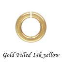 【リングパーツ 丸カン】 3mm T0.64mm 切れ目あり 《100個》 14Kイエロー ゴールドフィルド K14GF アクセサリーパーツ 金具 fr01-1...