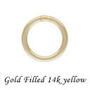ゴールドフィルド 【丸カン】 約4x1mm 切れ目なし リングパーツ 14Kイエロー 《10個》 K14GF 金具 fr02-14y