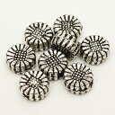 メタルビーズ パーツ メタル合金 5x5x2.5mm シルバーカラー 《50g》 金具