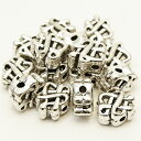メタルビーズ パーツ メタル合金 7x7x4mm シルバーカラー 《50g》 金具