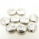 メタルビーズ パーツ メタル合金 5x5x2.5mm シルバーカラー 《50g》 金具