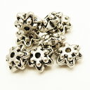 メタルビーズ パーツ メタル合金 10x10x5mm シルバーカラー 《50g》 金具