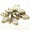 メタルビーズ パーツ メタル合金 11x7x3mm シルバーカラー 《50g》 金具