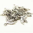 メタルビーズ パーツ メタル合金 約16x17x2x穴径2mm シルバーカラー 《50g (約45個)》 金具