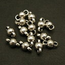 メタルターミナル パーツ メタル合金 約8x4x4x穴径1mm シルバーカラー 《50g (約200個)》 金具