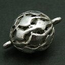 メタルターミナル パーツ メタル合金 約22x14x14mm シルバーカラー 《10個》 金具