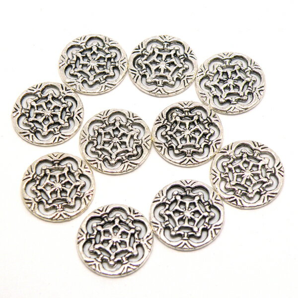 樂天商城 - メタル合金パーツ 約18x18x1.5mm シルバーカラー 《10個》 金具