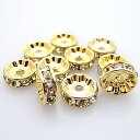 メタルビーズ パーツ ロンデル 4mm イエローカラー 《10個》 金具