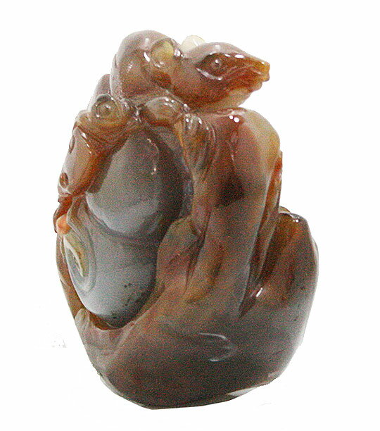 彫刻 1点もの アゲート瑪瑙 ねずみ 天然石　原石 コレクション パワーストーン スピリチュアル ヒーリング