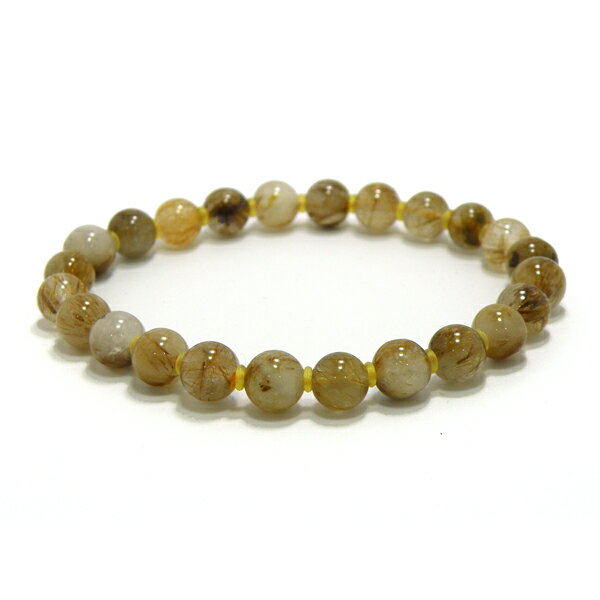 ルチルクォーツ 【1点もの ブレスレット】 約8mm 約18cm 天然石 パワーストーン