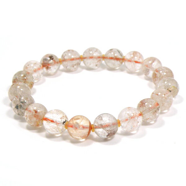 ヘマタイトインクォーツ【1点もの ブレスレット】 約8mm 約17cm 天然石 パワーストーン