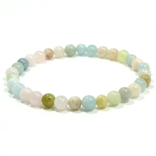 ミックスベリル【1点もの ブレスレット】 約6mm 約17cm 天然石 パワーストーン