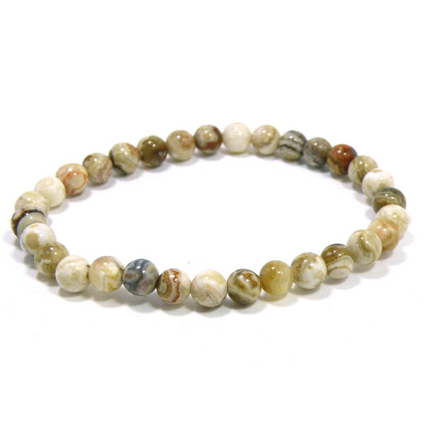 メキシカンアゲート【1点もの ブレスレット】 約6mm 約16cm 天然石 パワーストーン