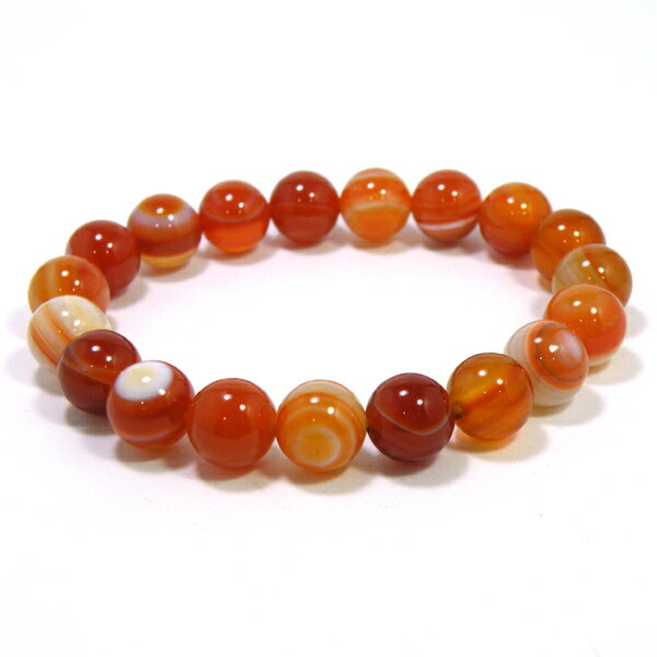 サードニクス 【1点もの ブレスレット】 約10.5mm 約16cm 天然石 パワーストーン